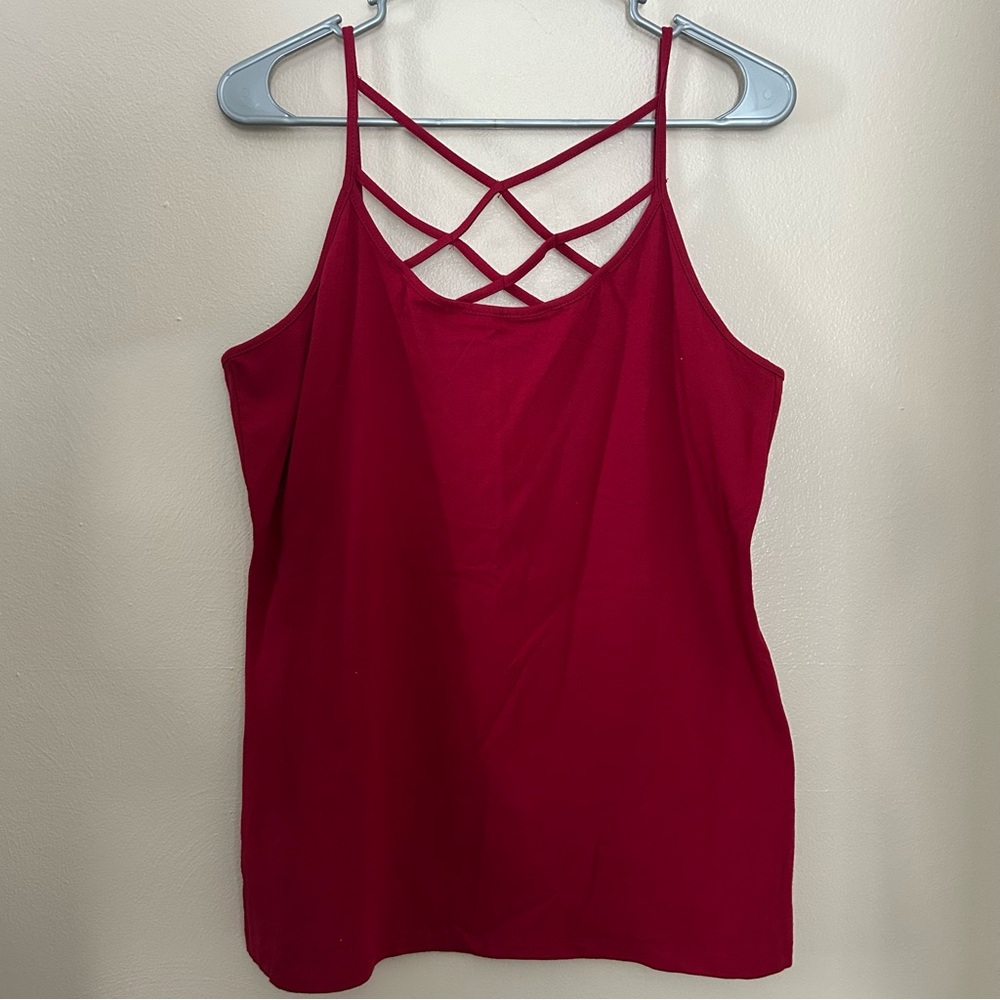 NWT Maurices Red Crisscross Camisole